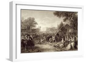 Raising the Liberty Pole, 1776, Engraved by John C. Mcrae, 1875-Frederic A. Chapman-Framed Giclee Print