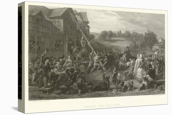 Raising the May-Pole-Frederick Goodall-Stretched Canvas