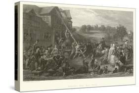 Raising the May-Pole-Frederick Goodall-Stretched Canvas