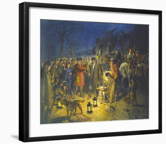 Raising the Regiment-Terence Cuneo-Framed Premium Giclee Print