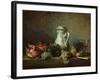 Raisins, Pomegranates and Coffee-Pot-Jean-Baptiste Simeon Chardin-Framed Giclee Print