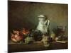 Raisins, Pomegranates and Coffee-Pot-Jean-Baptiste Simeon Chardin-Mounted Giclee Print