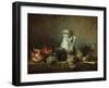 Raisins, Pomegranates and Coffee-Pot-Jean-Baptiste Simeon Chardin-Framed Giclee Print