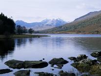 Llyn Mynbyr in the Early Morning, with Snowdonian Mountains Behind, Capel Curig, North Wales-Raj Kamal-Photographic Print
