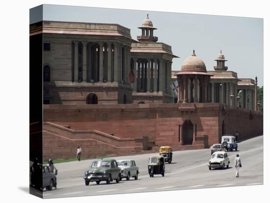 Raj Path Leading to the Parliament Building, New Delhi, Delhi, India-Christopher Rennie-Stretched Canvas