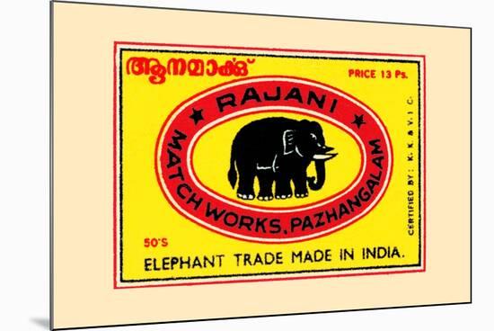 Rajani Elephant Trade-null-Mounted Art Print