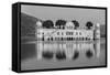 Rajasthan Landmark - Jal Mahal (Water Palace) on Man Sagar Lake on Sunset. Jaipur, Rajasthan, India-f9photos-Framed Stretched Canvas