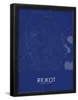 Rajkot, India Blue Map-null-Framed Poster