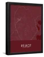 Rajkot, India Red Map-null-Framed Poster