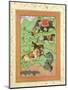 Rajput Princes Hunting Bears, Mahout and Elephant Rescue Fallen Horseman from Tiger-null-Mounted Giclee Print