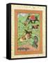 Rajput Princes Hunting Bears, Mahout and Elephant Rescue Fallen Horseman from Tiger-null-Framed Stretched Canvas