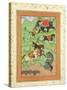 Rajput Princes Hunting Bears, Mahout and Elephant Rescue Fallen Horseman from Tiger-null-Stretched Canvas