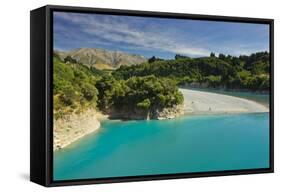 Rakaia Gorge, Canterbury, South Island, New Zealand-Rainer Mirau-Framed Stretched Canvas