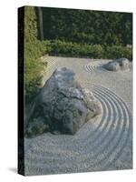 Raked Stone Garden, Taizo-In Temple, Kyoto, Honshu, Japan-Michael Jenner-Stretched Canvas