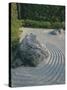 Raked Stone Garden, Taizo-In Temple, Kyoto, Honshu, Japan-Michael Jenner-Stretched Canvas