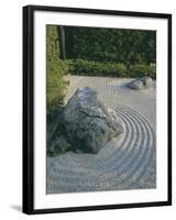 Raked Stone Garden, Taizo-In Temple, Kyoto, Honshu, Japan-Michael Jenner-Framed Photographic Print