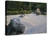 Raked Stone Garden, Taizo-In Temple, Kyoto, Japan-Michael Jenner-Stretched Canvas