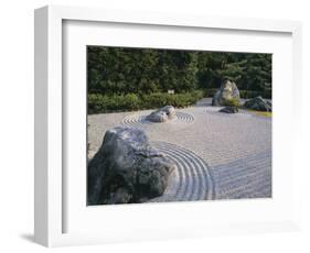 Raked Stone Garden, Taizo-In Temple, Kyoto, Japan-Michael Jenner-Framed Photographic Print