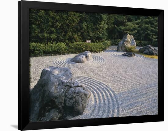 Raked Stone Garden, Taizo-In Temple, Kyoto, Japan-Michael Jenner-Framed Photographic Print