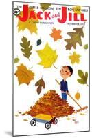 Raking Leaves - Jack and Jill, November 1957-RVS-Mounted Giclee Print