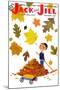 Raking Leaves - Jack and Jill, November 1957-RVS-Mounted Giclee Print