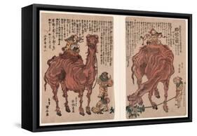 Rakuda No Zu-Utagawa Kuniyasu-Framed Stretched Canvas