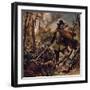 Raleigh Burned Down a Spanish Settlement in Revenge for the Death of His Son-Alberto Salinas-Framed Giclee Print