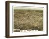 Raleigh, North Carolina - Panoramic Map-Lantern Press-Framed Art Print