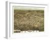 Raleigh, North Carolina - Panoramic Map-Lantern Press-Framed Art Print