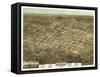 Raleigh, North Carolina - Panoramic Map-Lantern Press-Framed Stretched Canvas