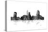 Raleigh North Carolina Skyline BG 1-Marlene Watson-Stretched Canvas