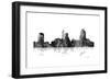 Raleigh North Carolina Skyline BG 1-Marlene Watson-Framed Giclee Print