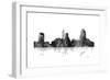 Raleigh North Carolina Skyline BG 1-Marlene Watson-Framed Giclee Print