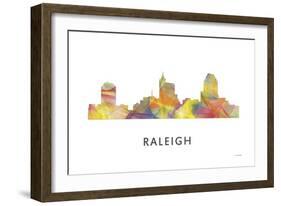 Raleigh North Carolina Skyline-Marlene Watson-Framed Giclee Print