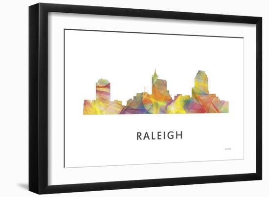 Raleigh North Carolina Skyline-Marlene Watson-Framed Giclee Print