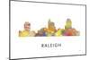 Raleigh North Carolina Skyline-Marlene Watson-Mounted Giclee Print