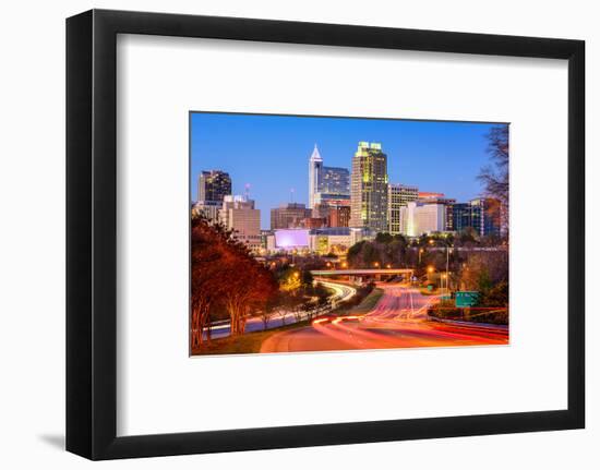 Raleigh, North Carolina, USA Downtown City Skyline.-SeanPavonePhoto-Framed Photographic Print