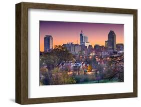 Raleigh, North Carolina, USA Skyline.-SeanPavonePhoto-Framed Photographic Print