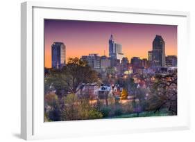 Raleigh, North Carolina, USA Skyline.-SeanPavonePhoto-Framed Photographic Print