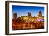 Raleigh, North Carolina, USA Skyline.-SeanPavonePhoto-Framed Photographic Print