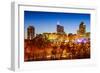 Raleigh, North Carolina, USA Skyline.-SeanPavonePhoto-Framed Photographic Print