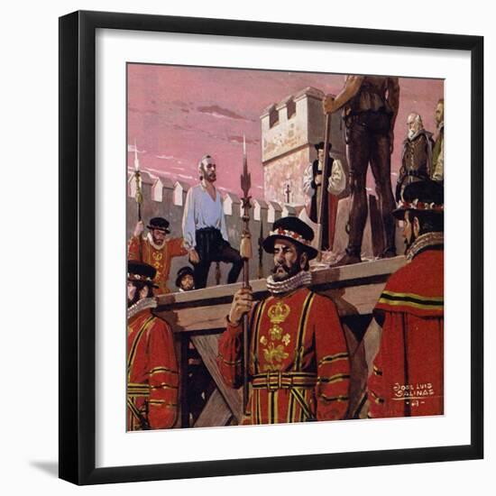 Raleigh Was Beheaded in 1618-Alberto Salinas-Framed Premium Giclee Print