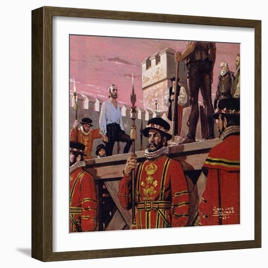 Raleigh Was Beheaded in 1618-Alberto Salinas-Framed Giclee Print