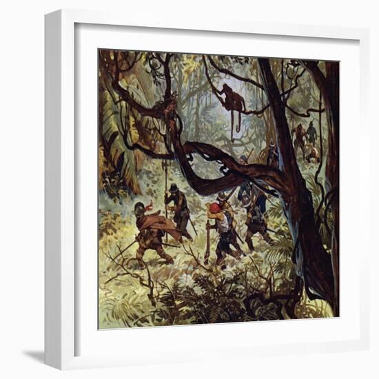 Raleigh Went in Search of El Dorado, His Journey Taking Him Up the River Orinoco-Alberto Salinas-Framed Giclee Print