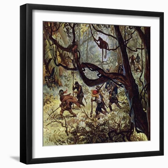 Raleigh Went in Search of El Dorado, His Journey Taking Him Up the River Orinoco-Alberto Salinas-Framed Premium Giclee Print