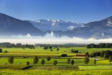 German Alpine Foothills with Karwendel Mountains Near Penzberg-Ralf Gerard-Photographic Print