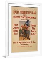 Rally 'Round the Flag with the United States Marines-Sidney Riesenberg-Framed Art Print