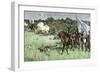 Rallying Confederate Troops under Bee, First Battle of Bull Run Battle, c.1861-null-Framed Giclee Print