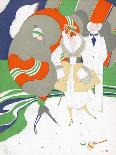 Caricature of Flappers Wearing Furs, C.1920-Ralph Barton-Framed Giclee Print