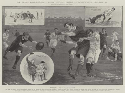 The Drawn Inter-University Rugby Football Match at Queen's Club, 13 December